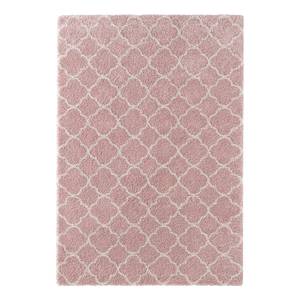 Tapis épais Luna Fibres synthétiques - Rose / Blanc - 160 x 230 cm