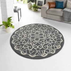 Teppich Mandala Kunstfaser - Grau