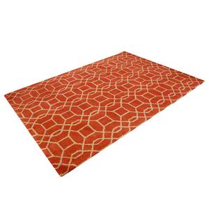 Tapis à poils courts Masdar Coton - Orange / Crème