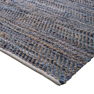 Tapis Meru (tissé à la main) Tissu - Bleu / Jaune