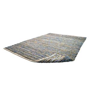 Tapis Meru (tissé à la main) Tissu - Bleu / Jaune