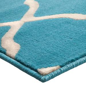 Tapis Mesh Fibres synthétiques - Turquoise / Beige - 160 x 230 cm