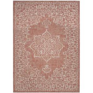 Tapis Mirabelle Fibres synthétiques - Rouge / Blanc - 243 x 304 cm