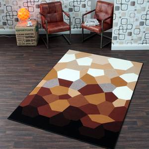 Teppich Mosaic Braun / Beige - 60 x 110 cm