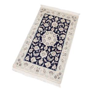 Tapis Naîn Scherkat Bleu roi Pure laine vierge 100 cm x 150