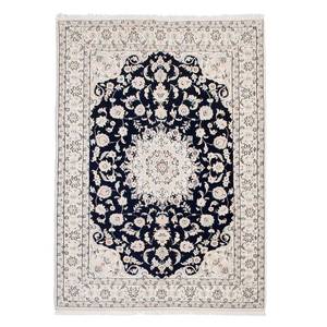 Tapis Naîn Scherkat Bleu roi Pure laine vierge 120 cm x 200