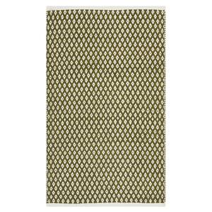 Tappeto Nantucket Cotton Verde oliva - Dimensioni: 76 x 121 cm