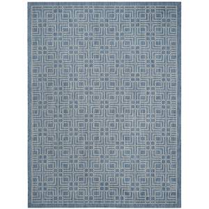 Tapis Nantucket Fibres synthétiques - Bleu / Gris - 243 x 304 cm