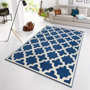 Tapis Noble Fibres synthétiques - Bleu / Beige - 160 x 230 cm