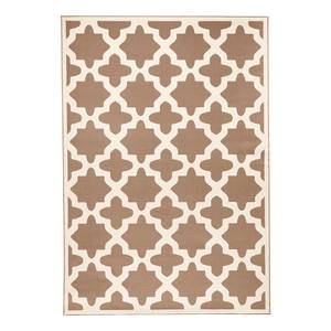 Tapis Noble Fibres synthétiques - Marron clair / Crème - 70 x 140 cm