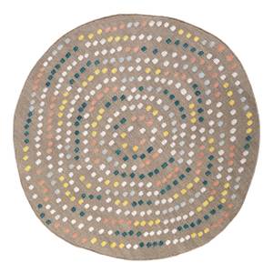 Tapijt Opus handgeweven - katoen - zandkleurig/meerdere kleuren - 100cm