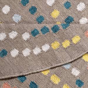 Teppich Opus handgewebt Baumwolle - Sand / Mehrfarbig - Ø 150 cm