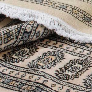 Tapis pakistanais Omara Delux  Beige Beige Pure laine vierge 80 cm x 300