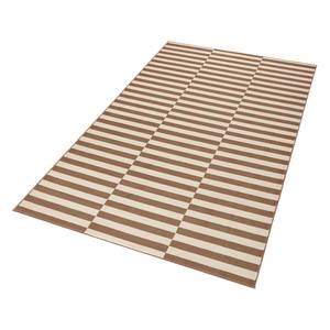 Tapis Panel Fibres synthétiques - Marron / Crème - 200 x 290 cm