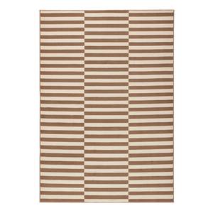 Tapis Panel Fibres synthétiques - Marron / Crème - 80 x 150 cm