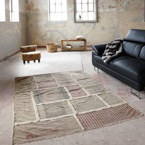 Teppich Patches Baumwolle - Beige - 140 x 200 cm