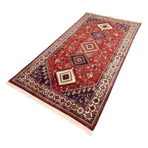 Tapis persan Yalameh Felder Rouge - Pure laine vierge - 100 cm x 150 cm