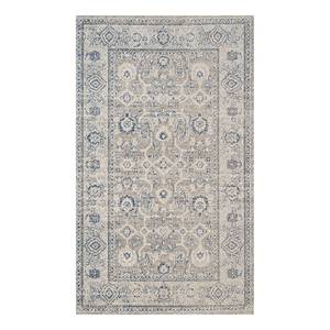 Tapis Pilani Tissu mélangé - Beige / Bleu foncé - 120 x 180 cm