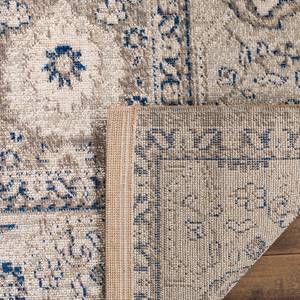 Tapis Pilani Tissu mélangé - Beige / Bleu foncé - 160 x 230 cm