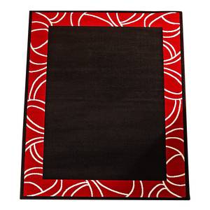 Tapis Prime Pile Bordure Noir / Rouge - 80 x 150 cm