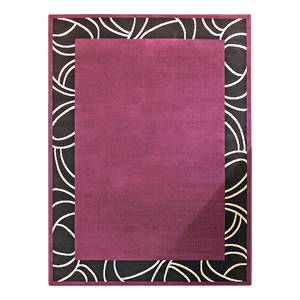 Tapis Prime Pile Bordüre Noir / Violet - 80 x 150 cm