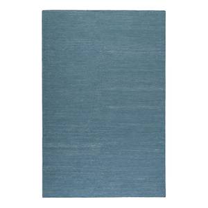 Tapis Rainbow Kelim Coton - Bleu pétrole - 80 x 150 cm