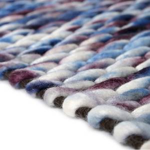 Teppich Reflection handgewebt Schurwolle / Baumwolle - Weiß / Blau / Rubinrot - 160 x 230 cm