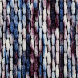 Teppich Reflection handgewebt Schurwolle / Baumwolle - Weiß / Blau / Rubinrot - 160 x 230 cm