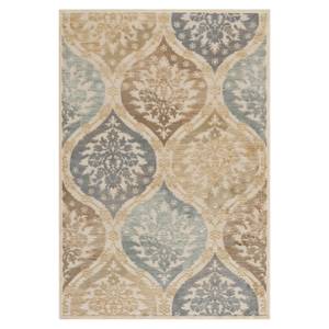 Tapis Roseau Beige - Vert - Textile - 160 x 230 cm