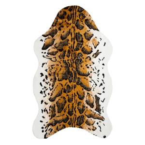 Leopardenkunstfell Sajan Kunstfaser - Schwarz / Weiß - 110 x 150 cm