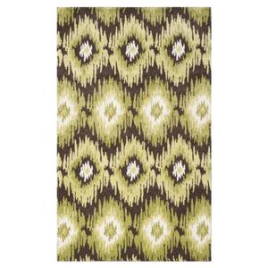 Tapis Sandra Gris foncé / Vert - 122 x 183 cm - 120 x 180 cm