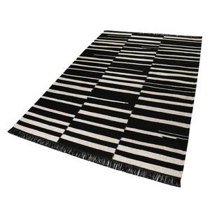 Teppich Skid Marks (handgewebt) Mischgewebe - Schwarz / Creme - 130 x 190 cm