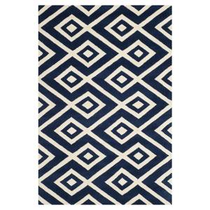 Tappeto Sloane Blu scuro/Color crema - 122 x 183 cm - 120 x 180 cm
