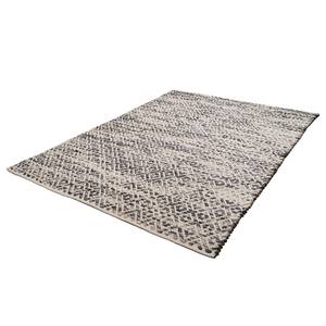 Wollteppich Smooth Comfort Diamond Jute / Baumwollstoff - Beige / Grau - 190 x 290 cm