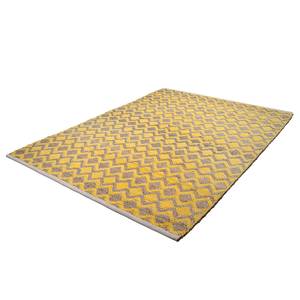 Tapis Smooth Comfort II Jute / Étoffe de coton - Jaune - 160 x 230 cm