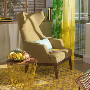 Teppich Smooth Comfort II (handgewebt) Jute / Baumwollstoff - gelb - 160 x 230 cm