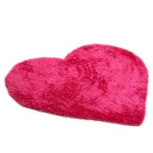 Tapis Soft Heart Rose vif - 100 x 100 cm