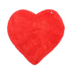 Tapis Soft Heart Rouge - Dimensions : 100 x 100 cm