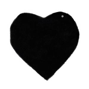 Tappeto Soft Heart Nero - Misure: 100 x 100 cm