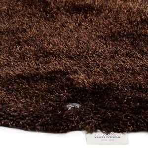 Tapijt Soft Round chocoladekleurig - maat: 140x140cm