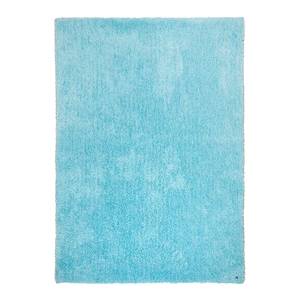 Tapijt Soft Square II zeeblauw maat: 65x135cm