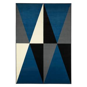 Teppich Spiky Kunstfaser - Brilliantblau / Schwarz - 140 x 200 cm