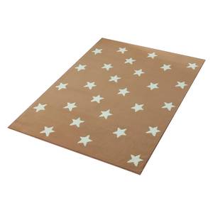 Kinderteppich Sterne II Kunstfaser - Beige / Weiß