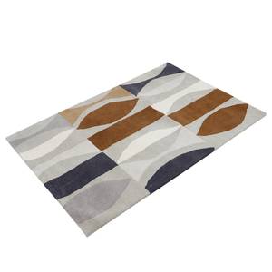 Laagpolig vloerkleed Tarim Textielmix - Grijs/bruin - 160 x 230 cm