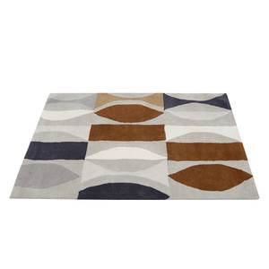 Laagpolig vloerkleed Tarim Textielmix - Grijs/bruin - 160 x 230 cm