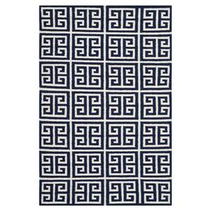 Tapis Taroundant Bleu / Crème - 122 x 183 cm - 120 x 180 cm