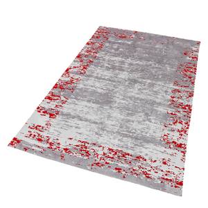 Teppich Teramo I Kunstfaser - Grau / Rot - 170 x 240 cm