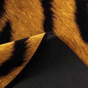 Tapijt Tijger II Zwart - Geel - Textiel