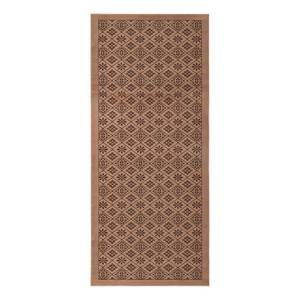 Tapis Tile Fibres synthétiques - Marron - 80 x 200 cm