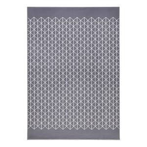 Teppich Twist Kunstfaser - Grau / Creme - 70 x 140 cm